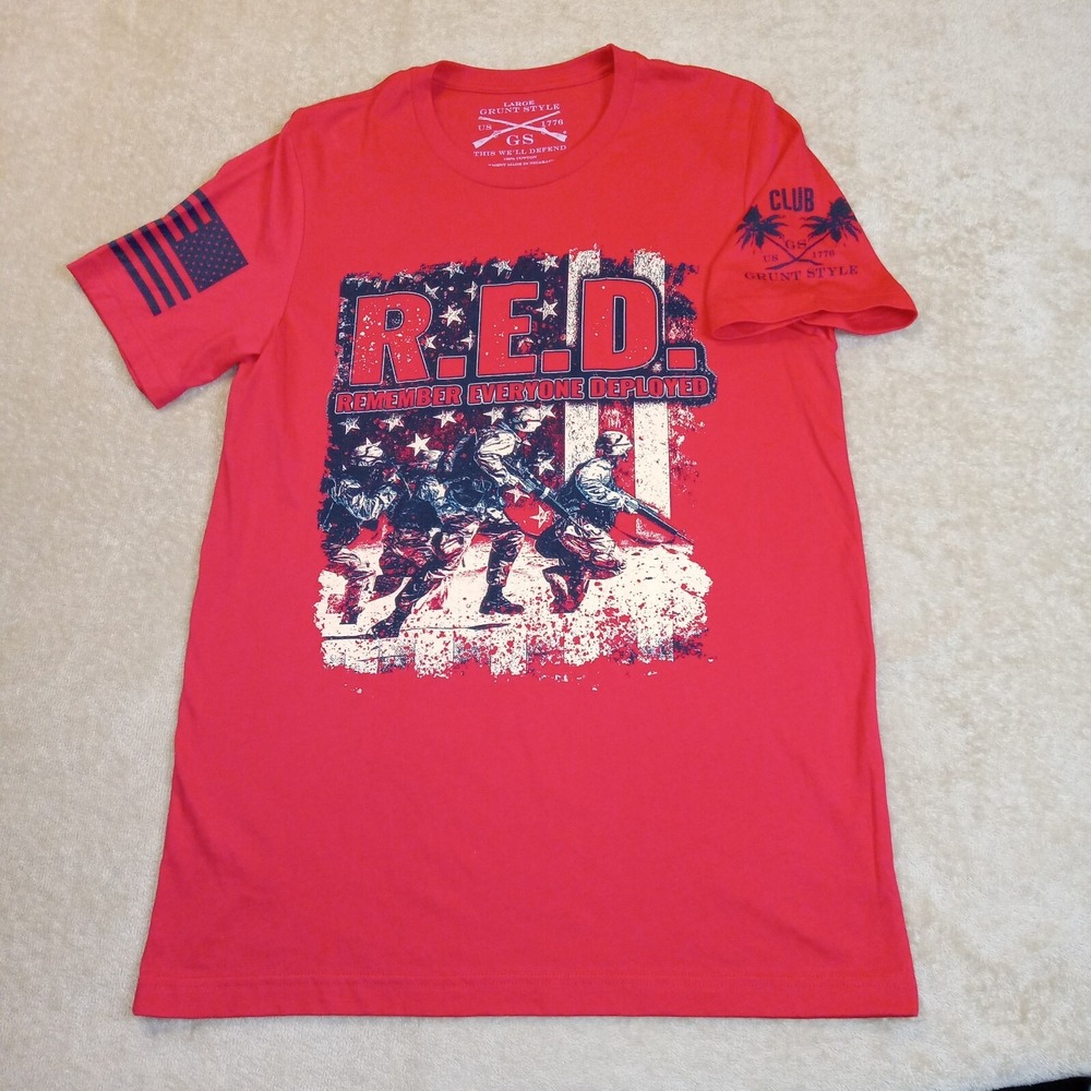 Grunt Style‎ Club Men's Large R.E.D. T-Shirt Red